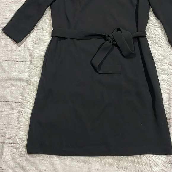 Aritzia Babaton Brightwell Black Tie Waist Off Shoulder Mini Dress - Picture 3 of 11